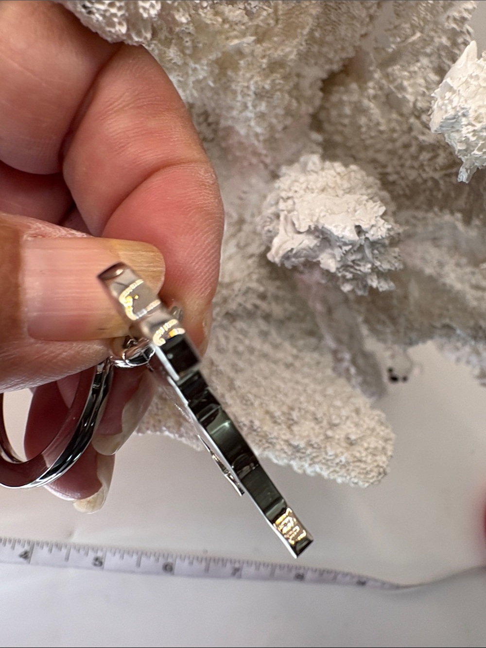 Coach Silver Rhinestone Dog Keychain Charm - Picture 5 of 5